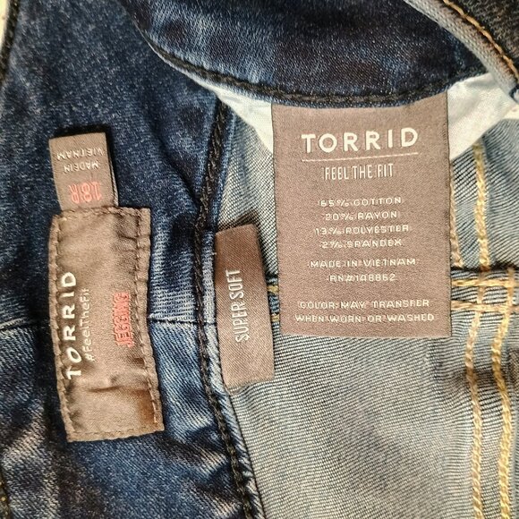 EUC: Torrid Sze 18R Super Soft Jeggings Dark Wash - Picture 3 of 4